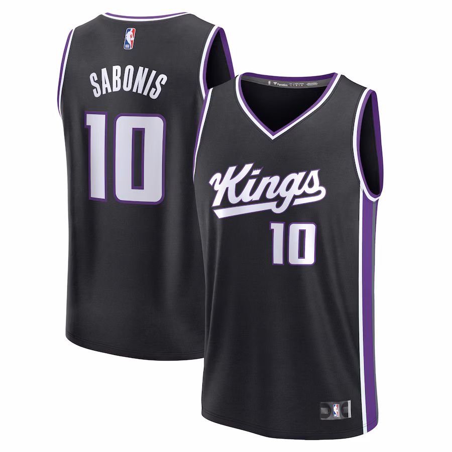 Men's Sacramento Kings Domantas Sabonis Fanatics Black Fast Break Replica Jersey - Icon Edition - Jersey