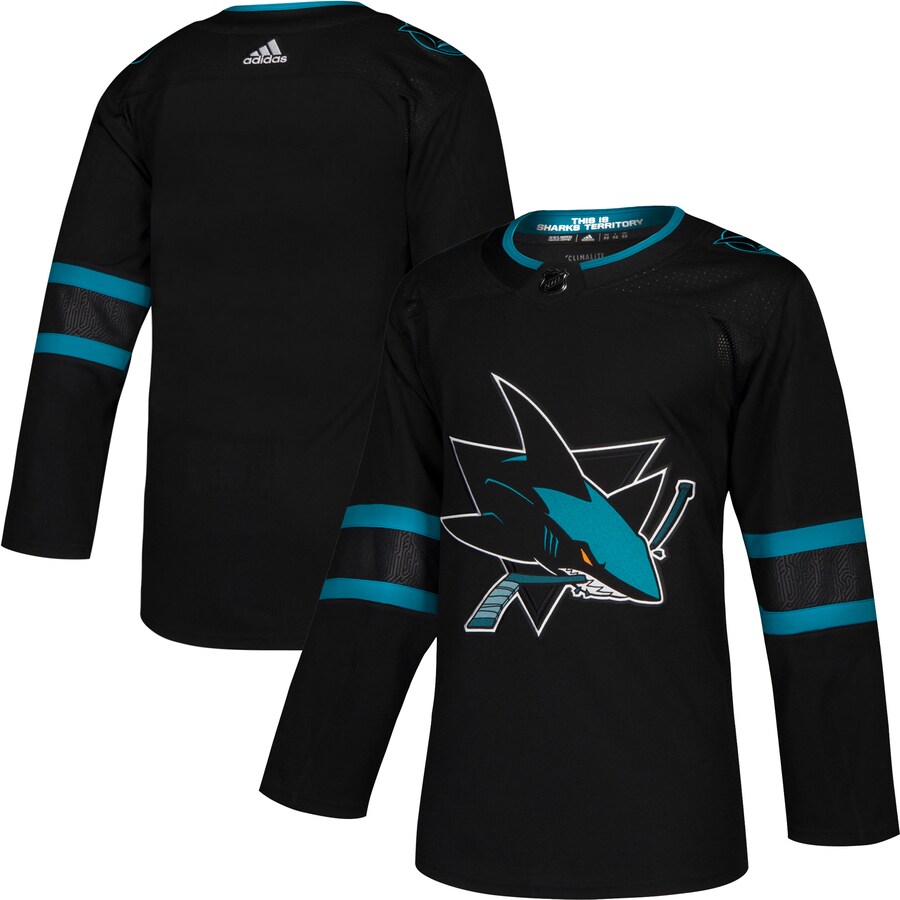 Men's San Jose Sharks adidas Black Alternate Authentic Jersey - Jersey