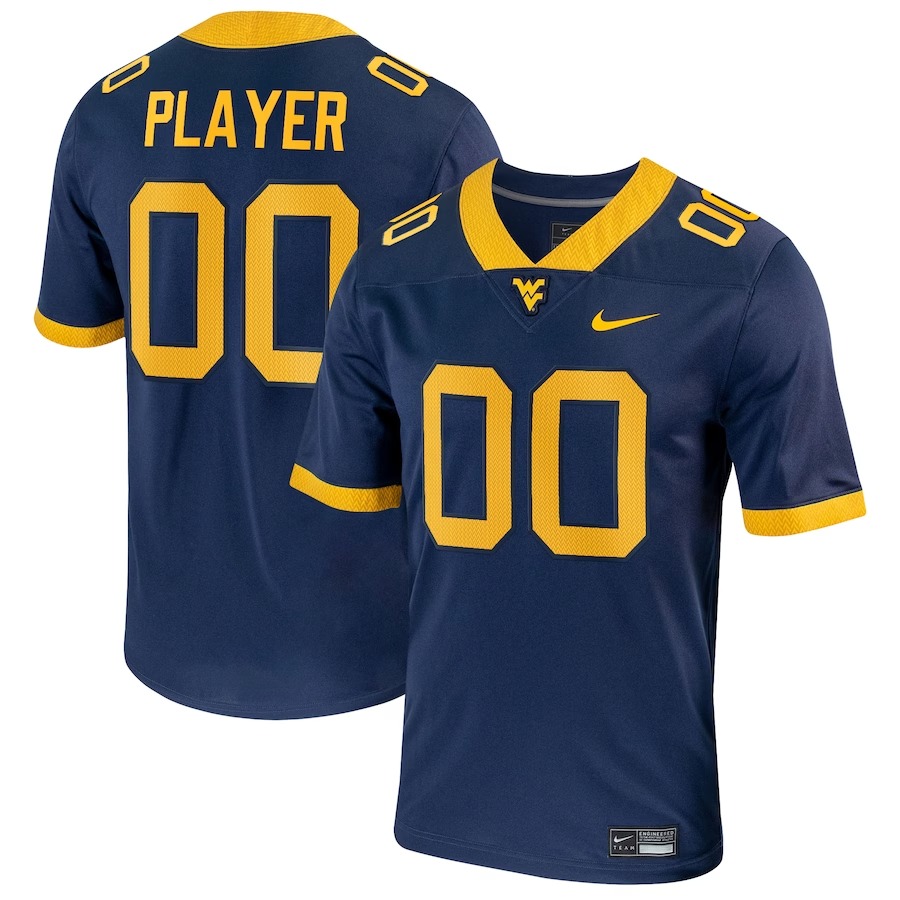West Virginia Mountaineers Nike Pick-A-Player NIL Replica Football Jersey - Navy - Jersey