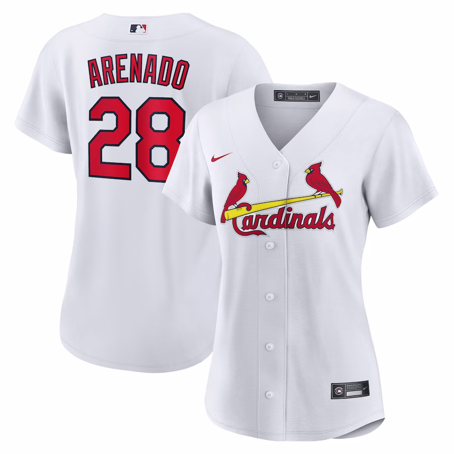 Women's St. Louis Cardinals Nolan Arenado Nike White Home Official Replica Player Jersey - Jersey