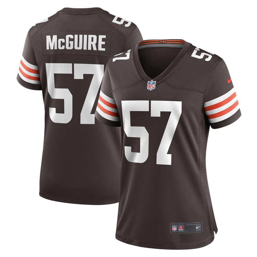 Women's Cleveland Browns Isaiah McGuire Nike  Brown Team Game Jersey - Jersey