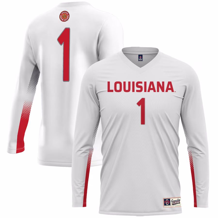 #1 Louisiana Ragin' Cajuns GameDay Greats Unisex Lightweight Volleyball Jersey - White - Jersey
