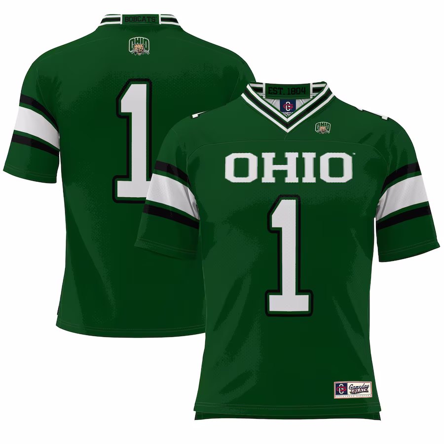 #1 Ohio Bobcats GameDay Greats Endzone Football Jersey - Green - Jersey