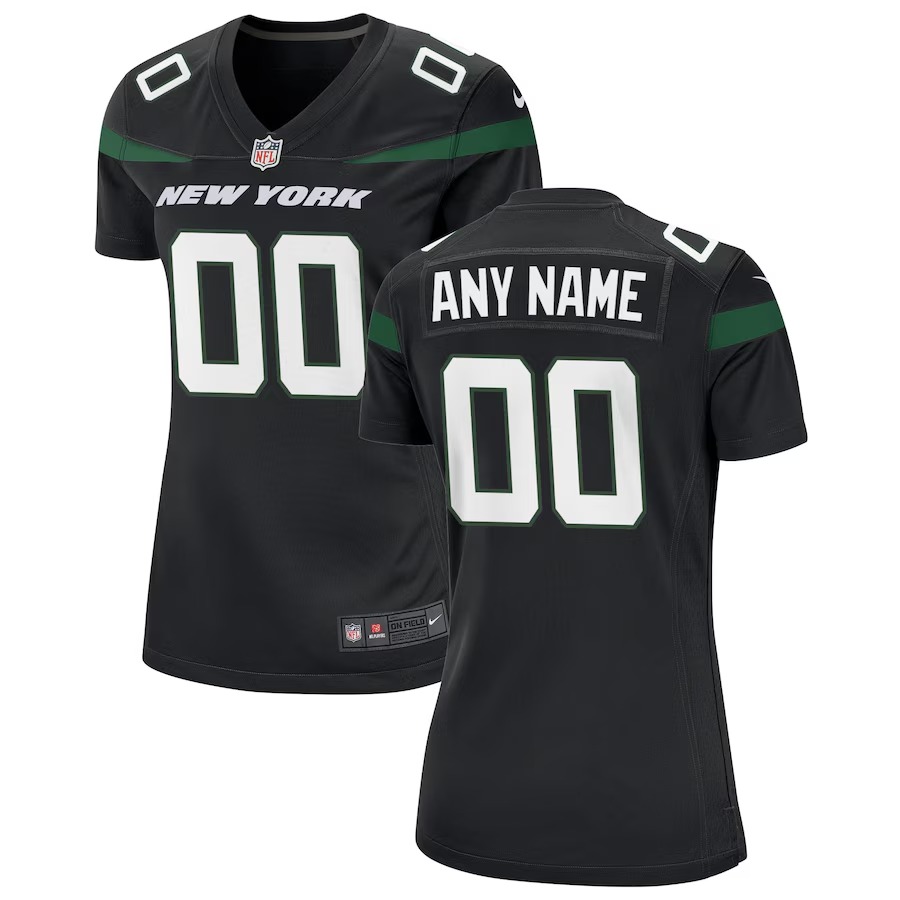 Women's Nike Stealth Black New York Jets Alternate Custom Game Jersey - Jersey