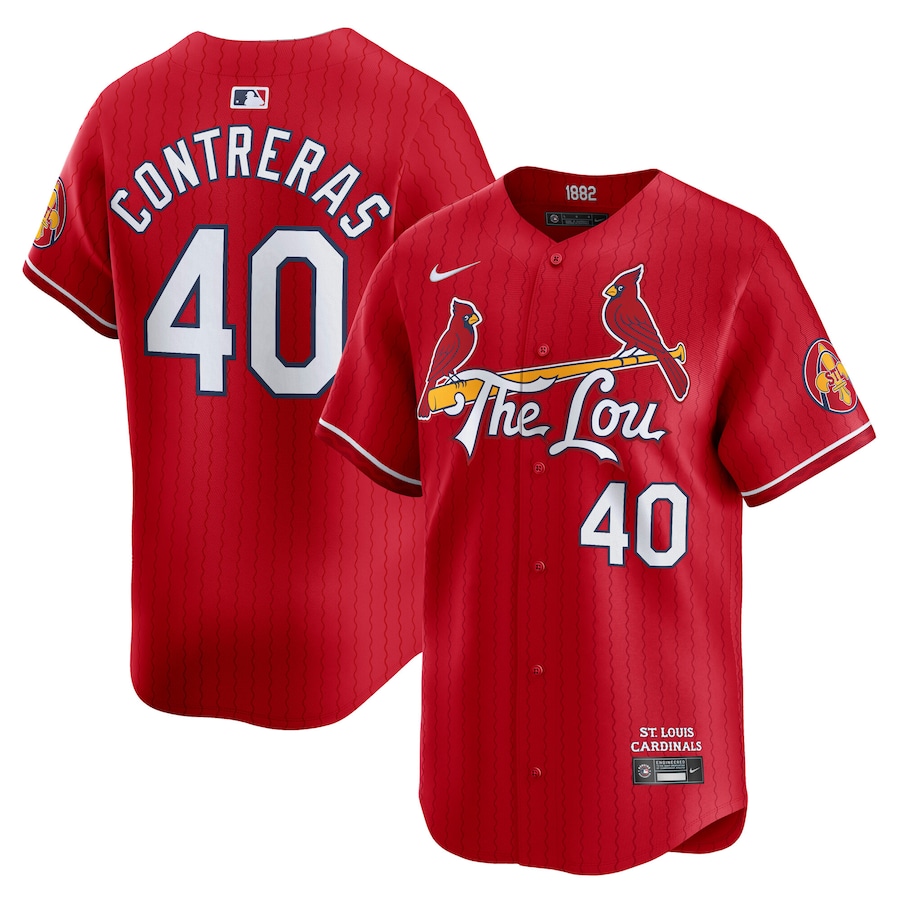 Men's St. Louis Cardinals Willson Contreras Nike Red City Connect Limited Player Jersey - Jersey
