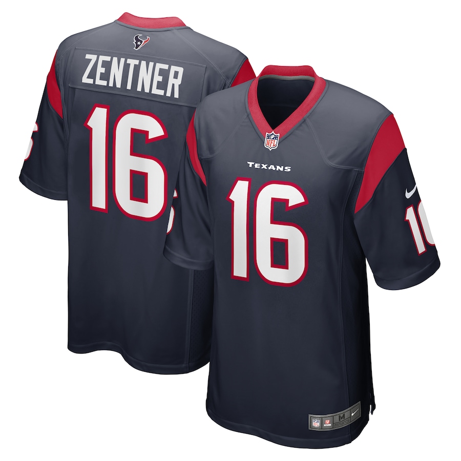 Men's Houston Texans Ty Zentner Nike  Navy Team Game Jersey - Jersey