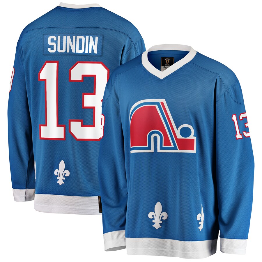 Men's Quebec Nordiques Mats Sundin Fanatics Branded Blue Premier Breakaway Retired Player Jersey - Jersey