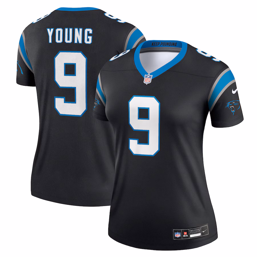 Women's Carolina Panthers Bryce Young Nike Black  Legend Jersey - Jersey