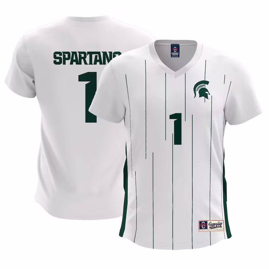 #1  Michigan State Spartans GameDay Greats Women's  Lightweight Soccer Team Jersey - White - Jersey
