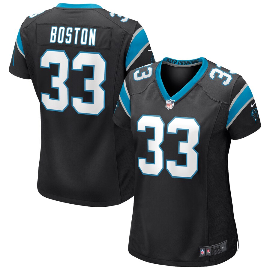 Women's Carolina Panthers Tre Boston Nike Black Game Jersey - Jersey