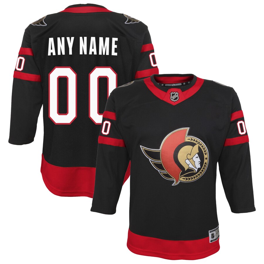 Youth Ottawa Senators Black Home Custom Premier Jersey - Jersey