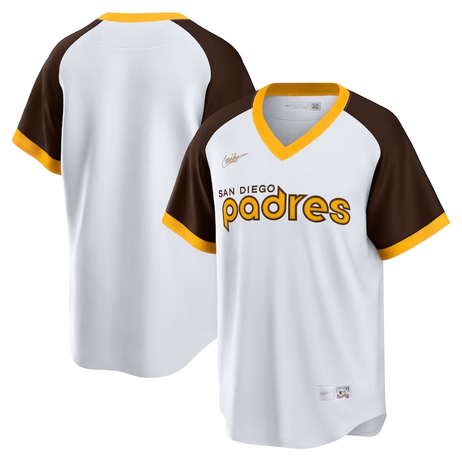 Men's San Diego Padres Nike White Home Cooperstown Collection Team Jersey - Jersey