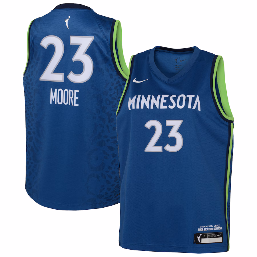 Youth Minnesota Lynx Maya Moore Nike Blue 2021 Explorer Edition Victory Player Jersey - Jersey