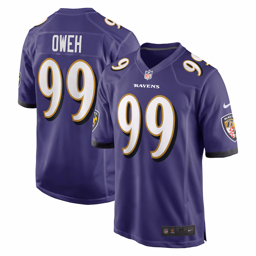 Men's Baltimore Ravens Odafe Oweh Nike Purple Game Jersey - Jersey