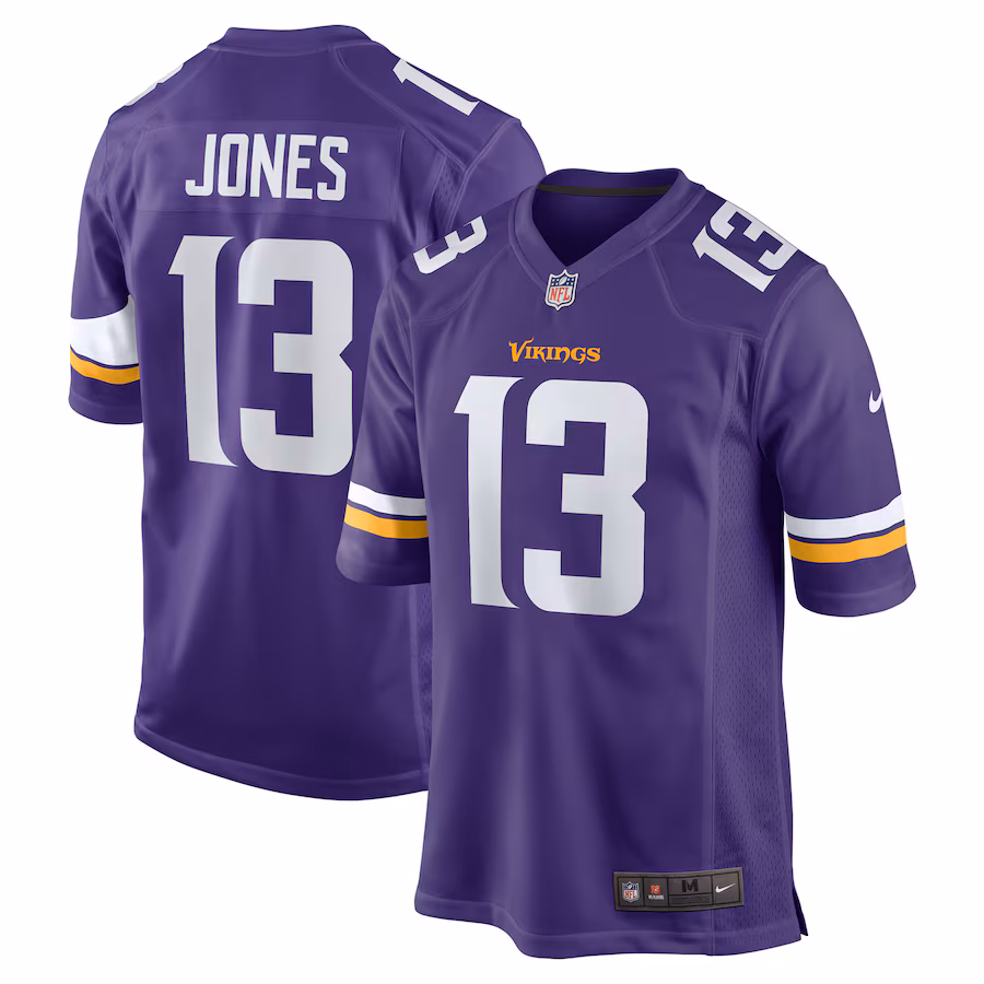 Men's Minnesota Vikings Daniel Jones Nike Purple Team Game Jersey - Jersey