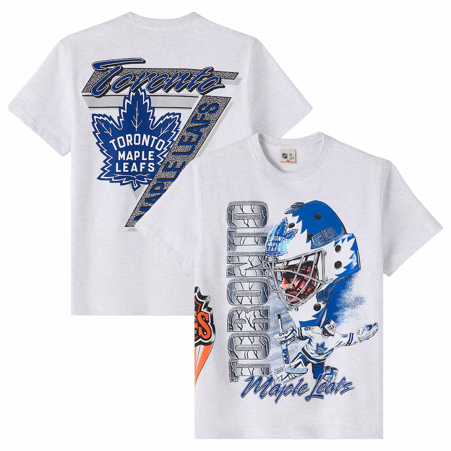 Men's Toronto Maple Leafs OVO x NHL Heather Gray Retro T-Shirt - Jersey
