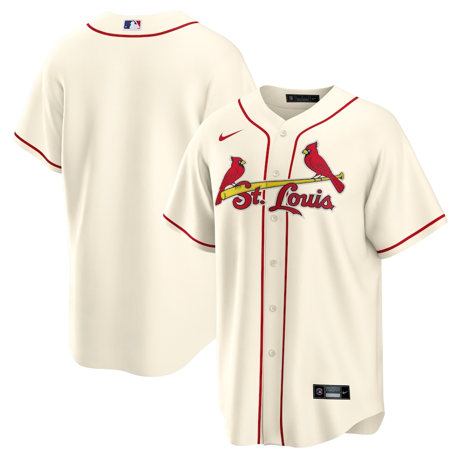 Men's St. Louis Cardinals Nike Cream Alternate Replica Team Jersey - Jersey
