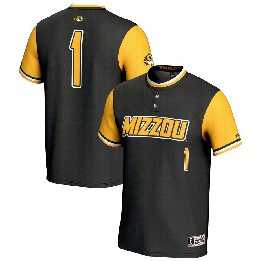 Youth GameDay Greats #1 Black Missouri Tigers Lightweight Softball Jersey - Jersey