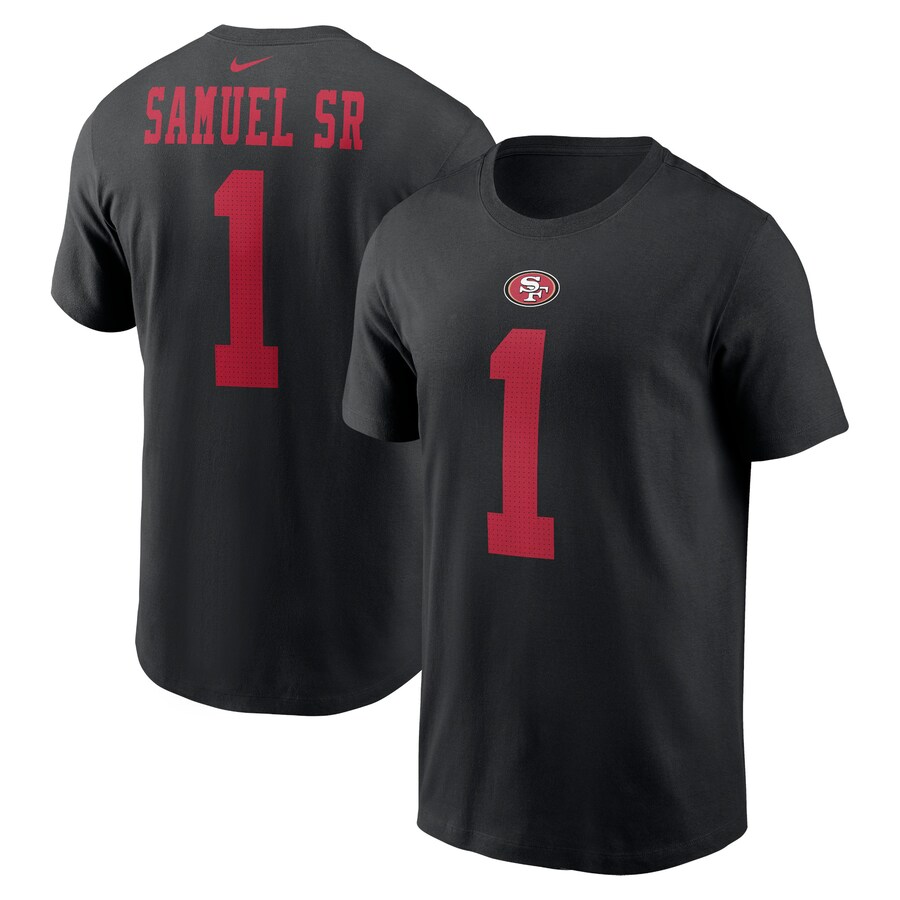 Men's San Francisco 49ers Deebo Samuel Sr Nike Black Player Name & Number T-Shirt - Jersey