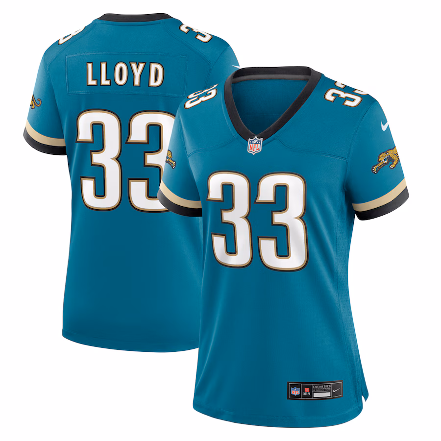 Women's Jacksonville Jaguars Devin Lloyd Nike Teal Prowler Throwback Game Jersey - Jersey