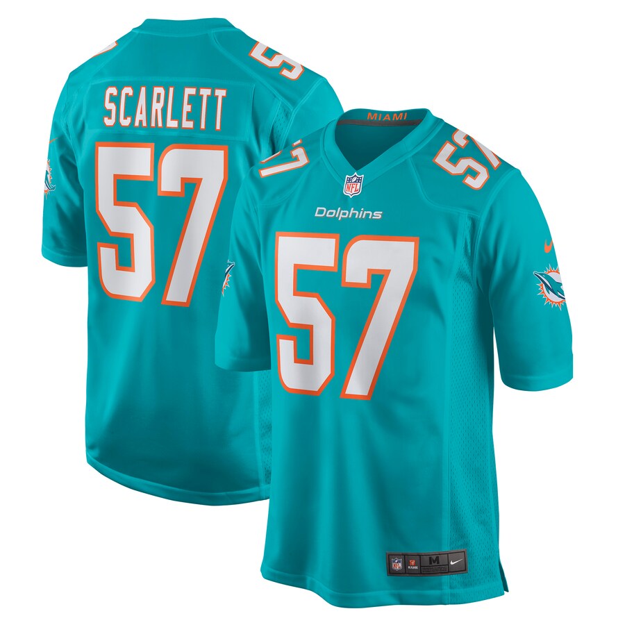 Men's Miami Dolphins Brennan Scarlett Nike Aqua Game Jersey - Jersey