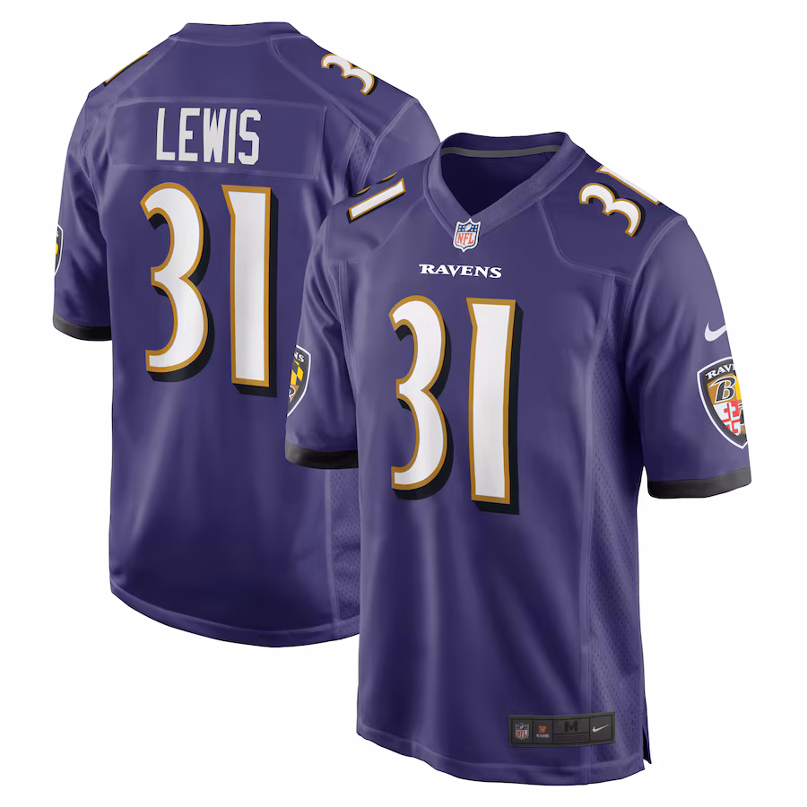 Men's Baltimore Ravens Jamal Lewis Nike Purple Retired Player Game Jersey - Jersey