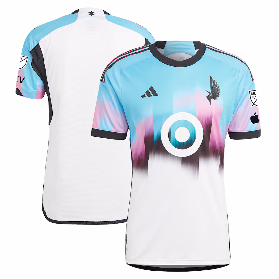 Men's Minnesota United FC adidas White 2023 The Northern Lights Kit Authentic Jersey - Jersey