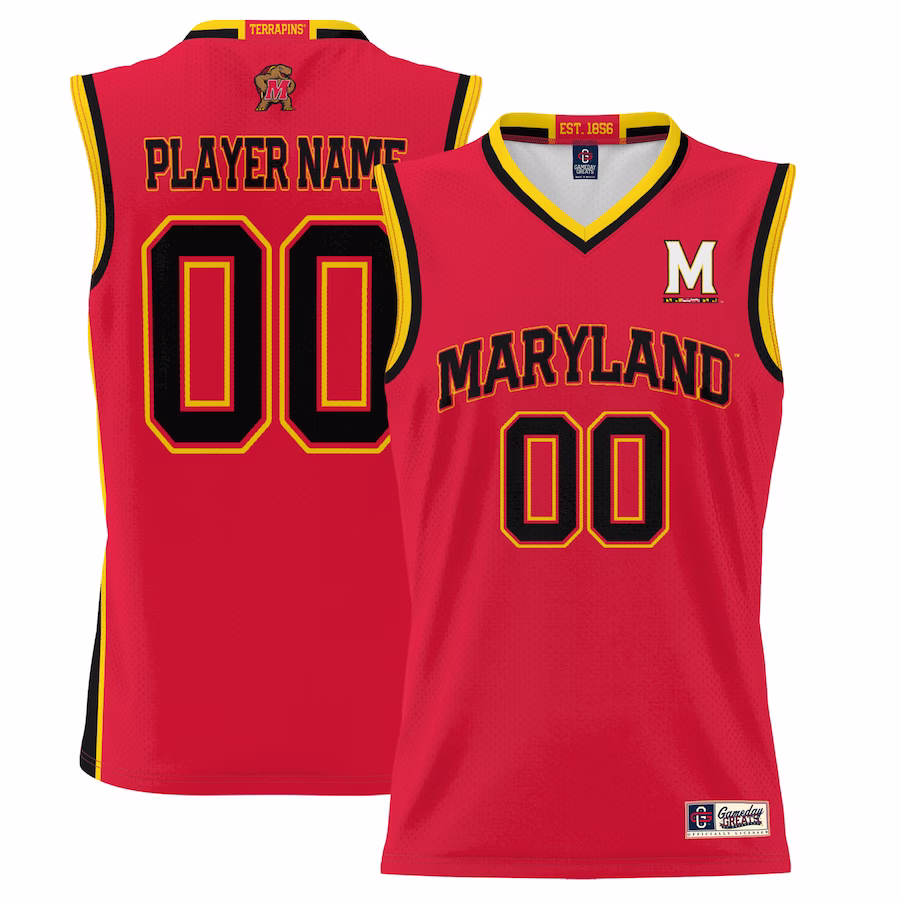Maryland Terrapins GameDay Greats Unisex  Lightweight NIL Pick-A-Player Basketball Jersey - Red - Jersey