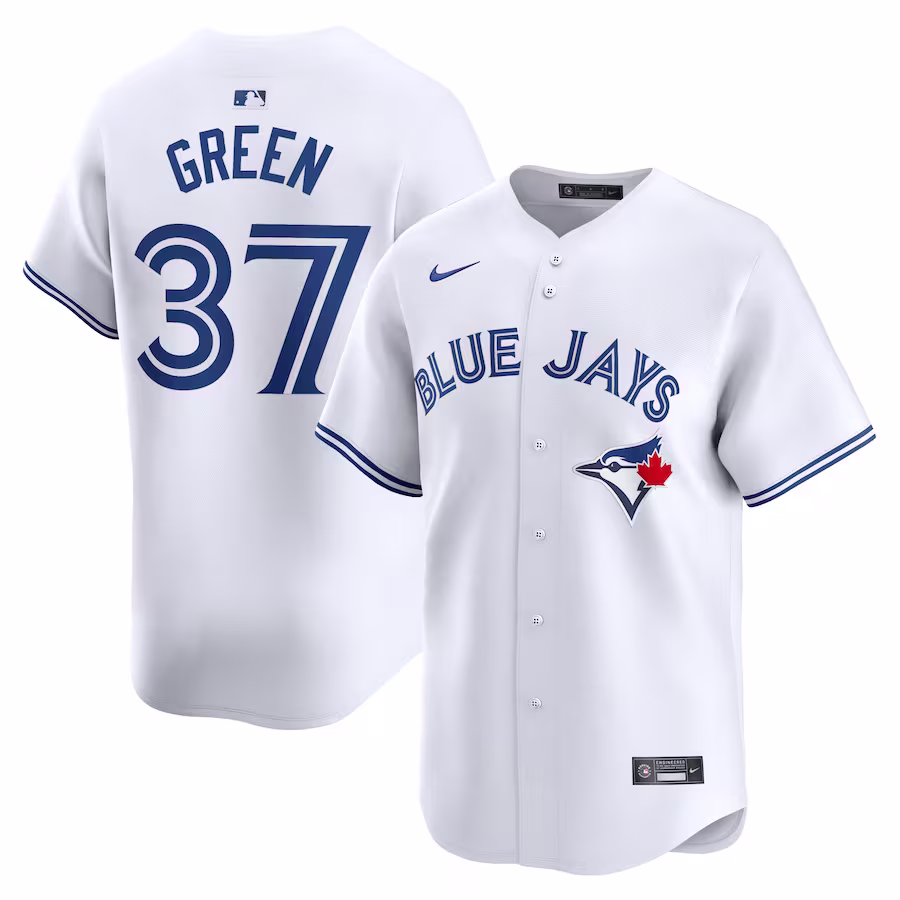 Men's Toronto Blue Jays Chad Green Nike White Home Limited Player Jersey - Jersey