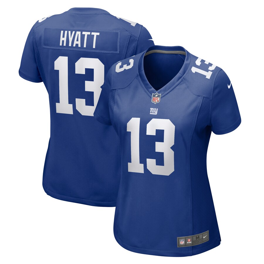 Women's New York Giants Jalin Hyatt Nike  Royal Team Game Jersey - Jersey