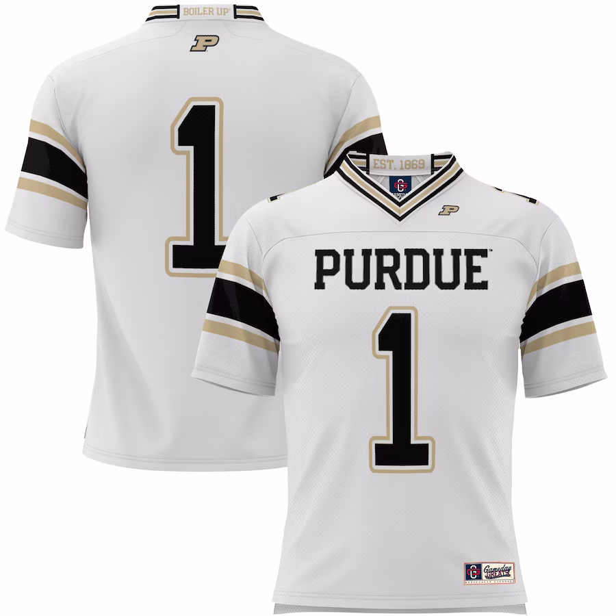 #1 Purdue Boilermakers GameDay Greats Endzone Football Jersey - White - Jersey