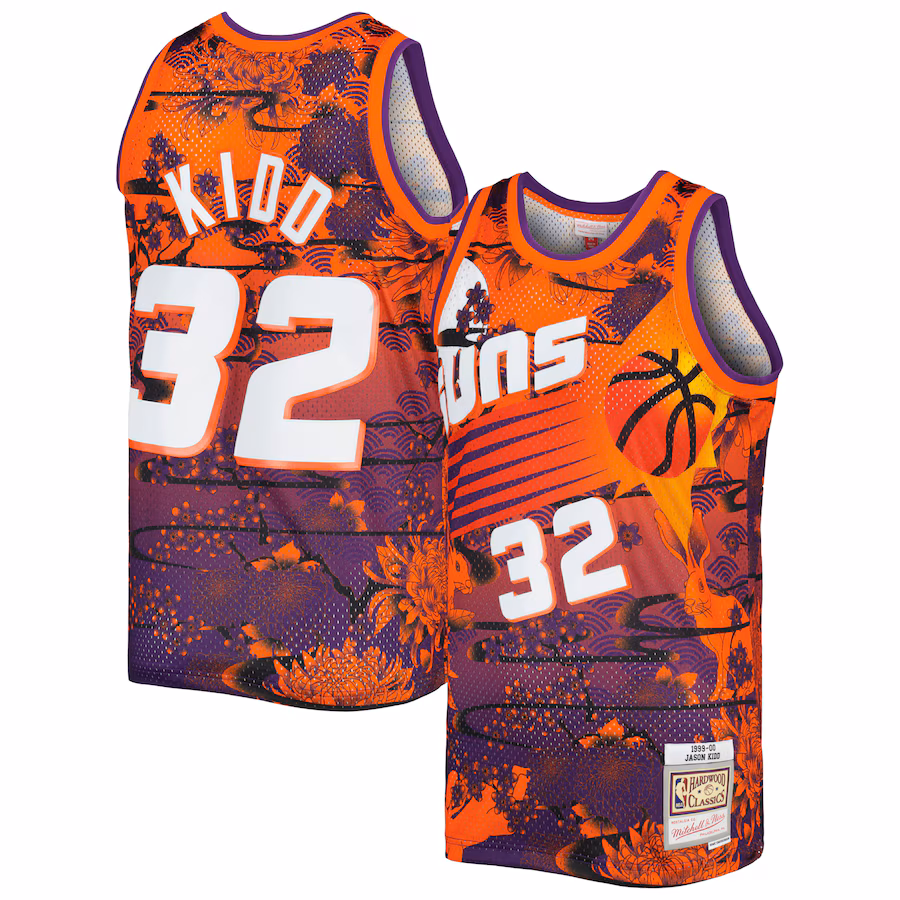 Men's Phoenix Suns Jason Kidd Mitchell & Ness Orange 1999/00 Hardwood Classics Lunar New Year Swingman Jersey - Jersey