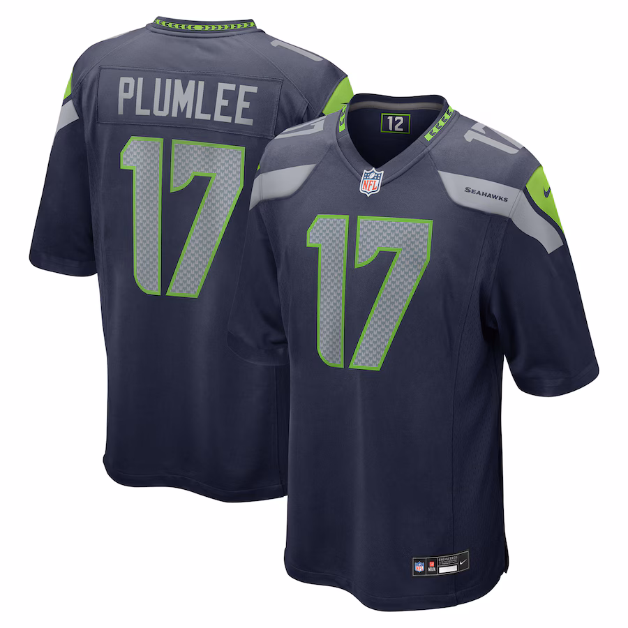 Men's Seattle Seahawks John Rhys Plumlee Nike College Navy Team Game Jersey - Jersey
