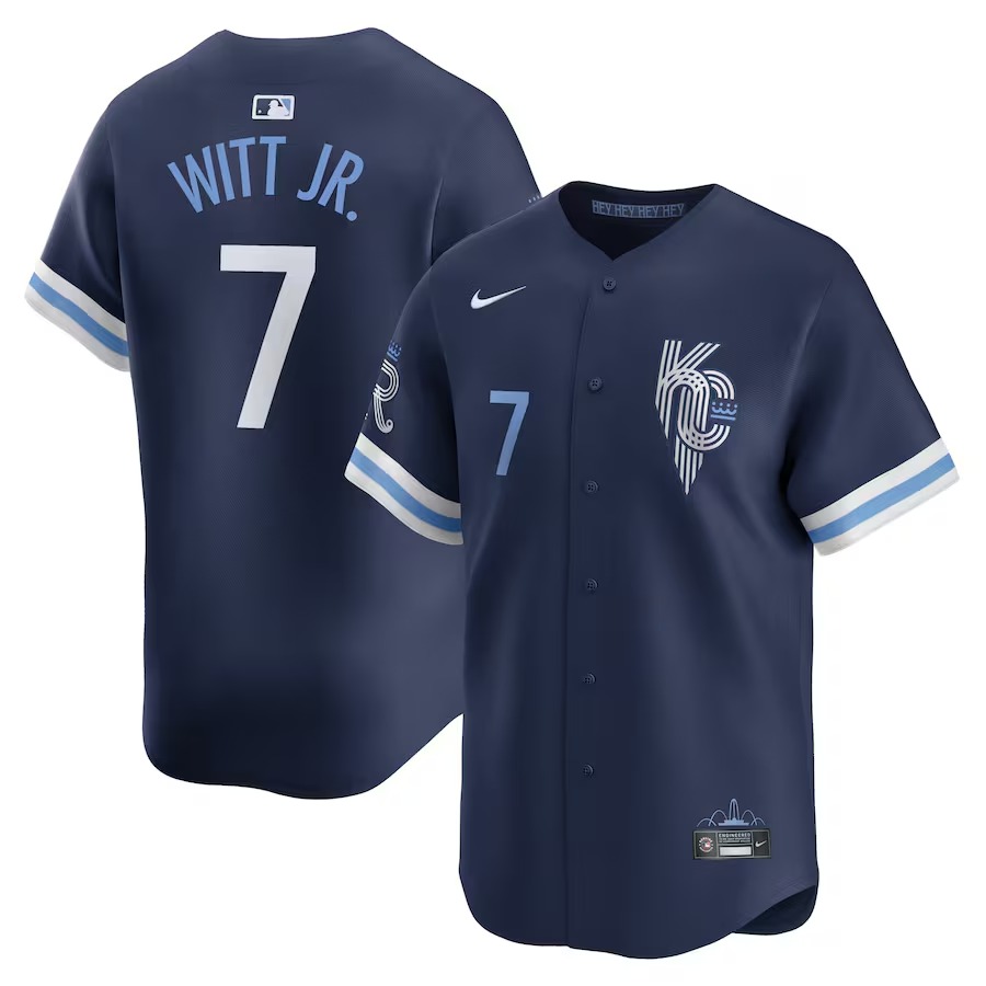 Men's Kansas City Royals Bobby Witt Jr. Nike Navy City Connect Limited Player Jersey - Jersey