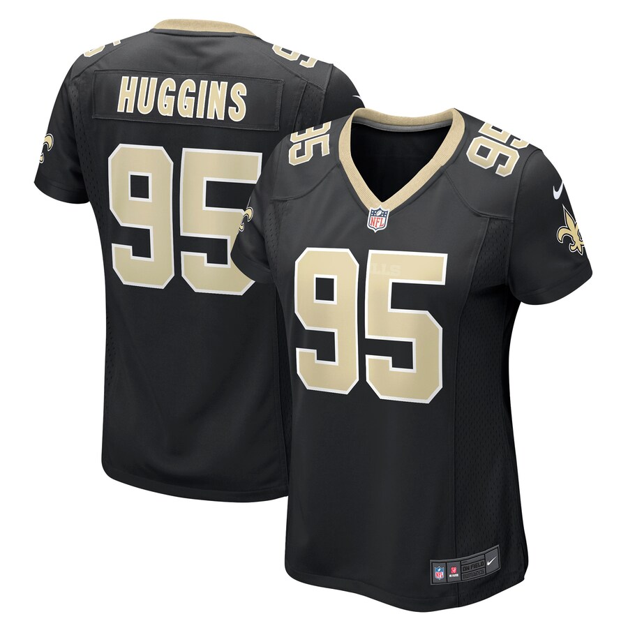 Women's New Orleans Saints Albert Huggins Nike Black Player Game Jersey - Jersey