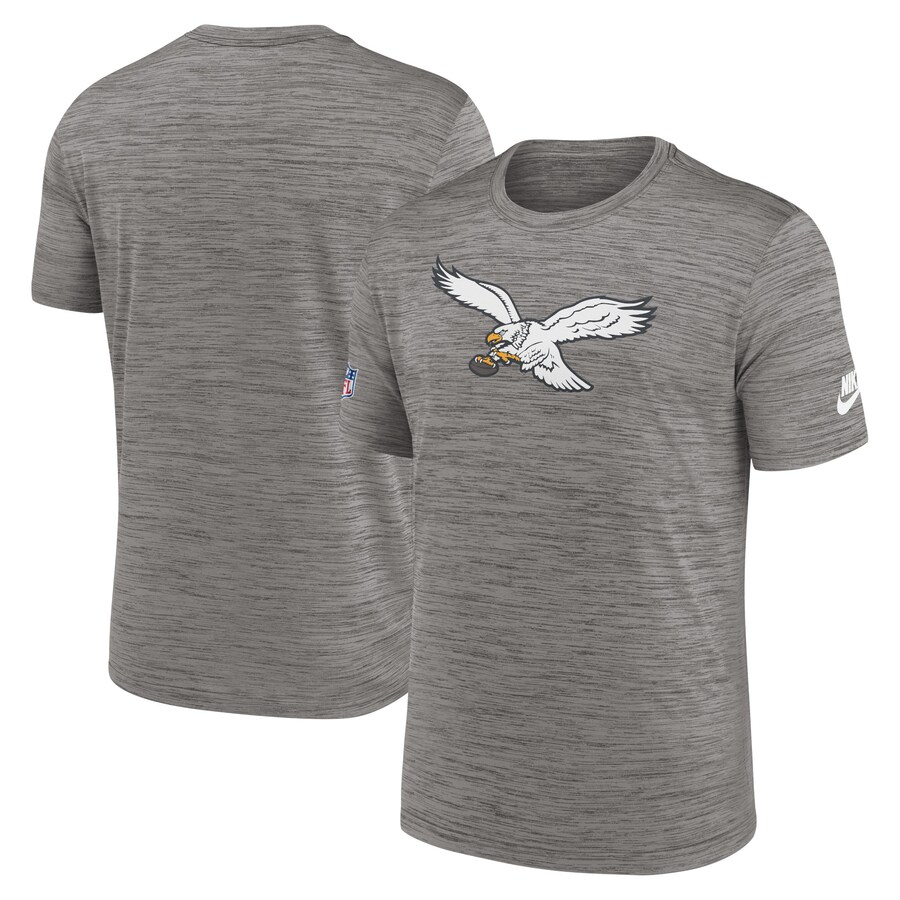 Men's Philadelphia Eagles Nike Heather Charcoal Sideline Alternate Logo Performance T-Shirt - Jersey