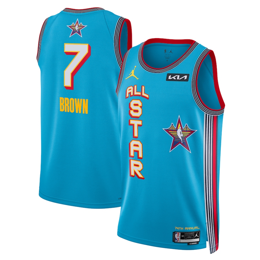 Unisex Jaylen Brown Nike Light Blue 2025 NBA All-Star Game Swingman Player Jersey - Jersey