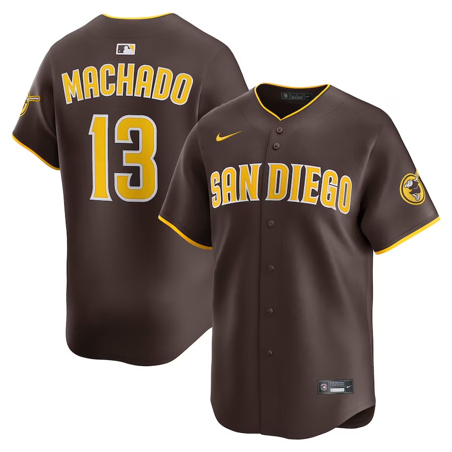 Men's San Diego Padres Manny Machado Nike Brown Alternate Limited Player Jersey - Jersey