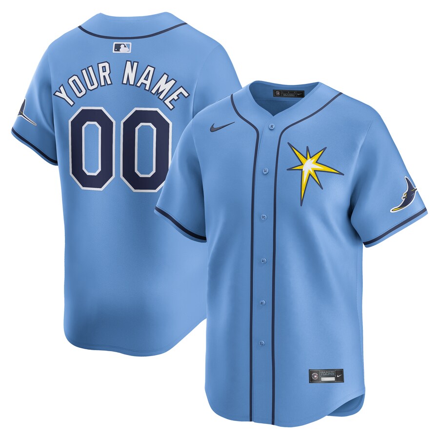 Men's Tampa Bay Rays  Nike Light Blue  Alternate Limited Custom Jersey - Jersey