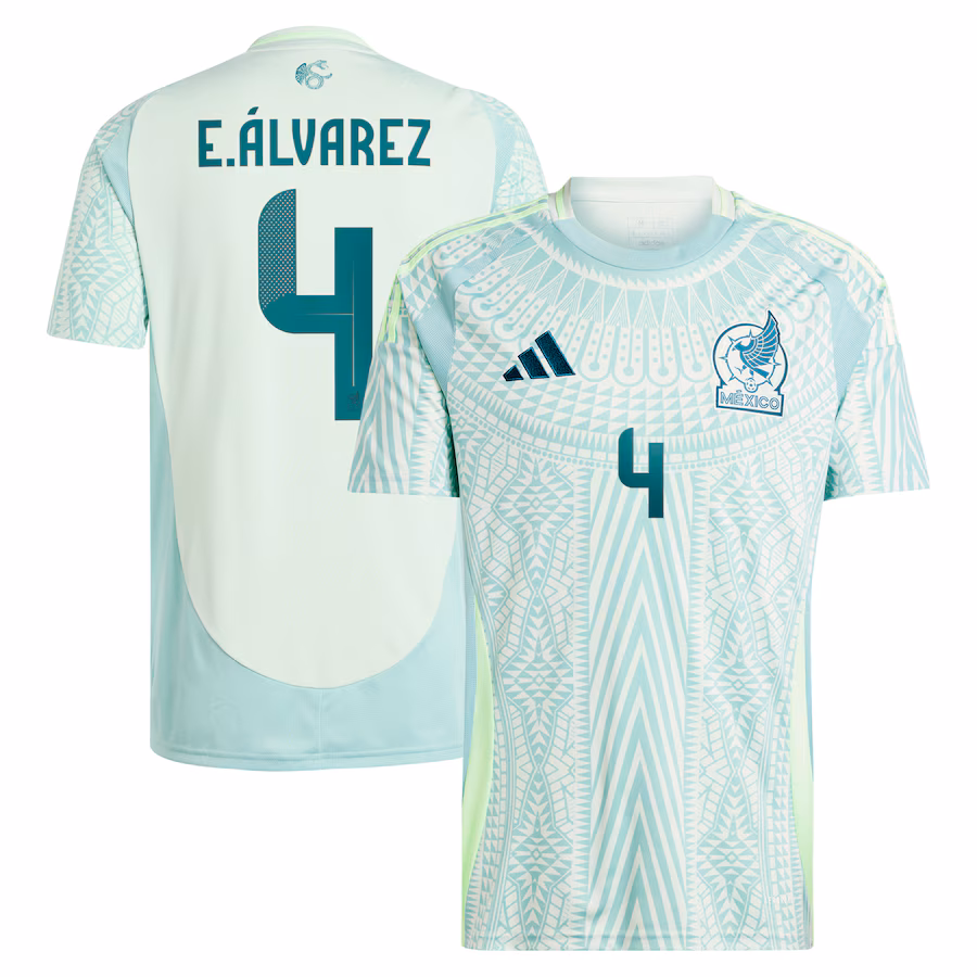 Men's Mexico National Team Edson Alvarez adidas Green 2024 Away Replica Player Jersey - Jersey