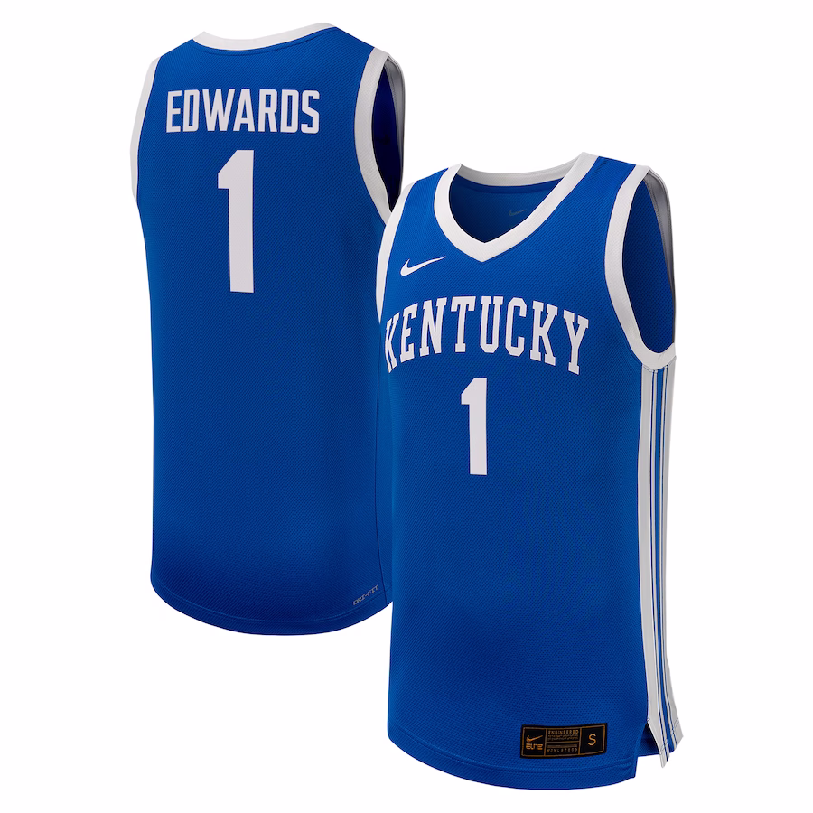 Justin Edwards Kentucky Wildcats Nike NIL Basketball Replica Player Jersey - Royal - Jersey