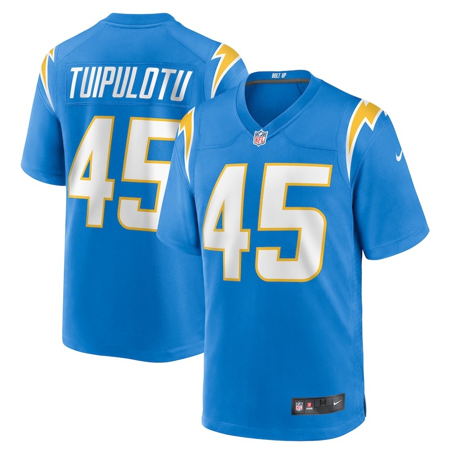 Men's Los Angeles Chargers Tuli Tuipulotu Nike Powder Blue Team Game Jersey - Jersey