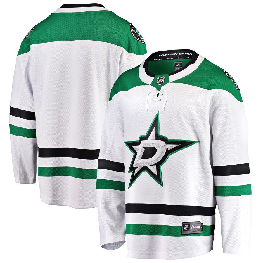 Men's Dallas Stars Fanatics Branded White Breakaway Away Jersey - Jersey