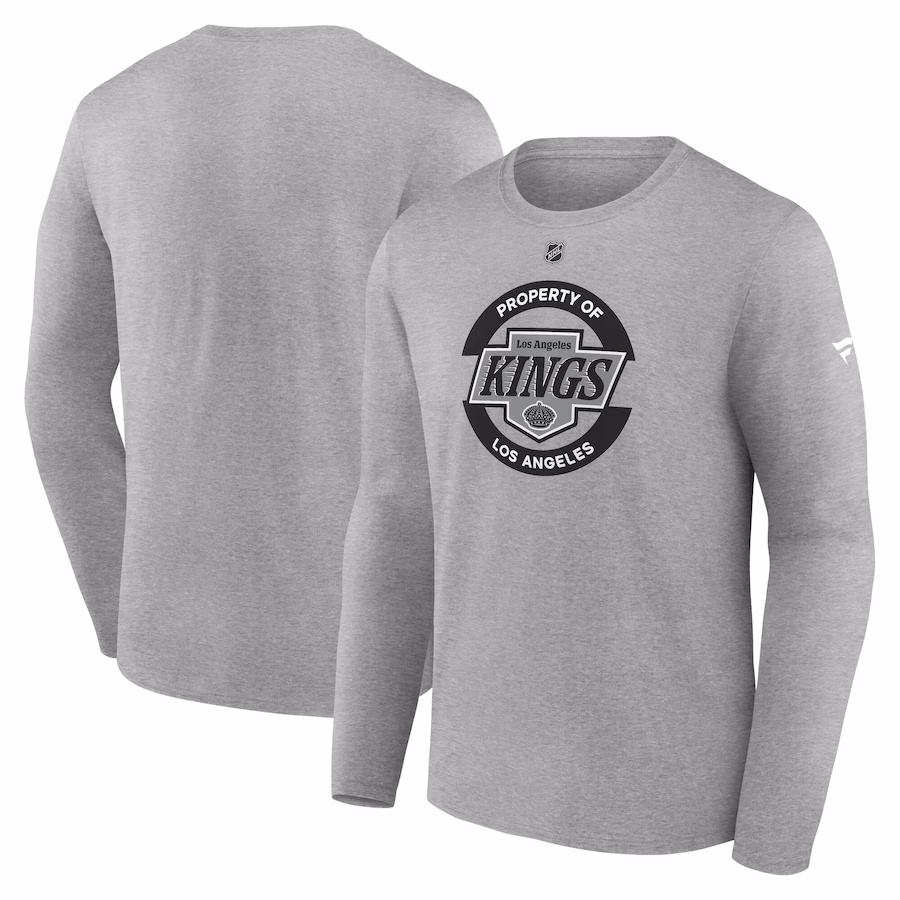 Men's Los Angeles Kings Fanatics Gray Authentic Pro Practice Long Sleeve T-Shirt - Jersey