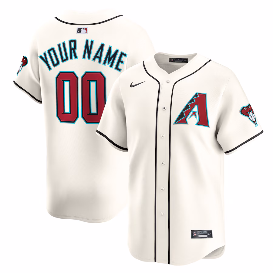 Youth Arizona Diamondbacks Nike White Home Custom Limited Jersey - Jersey