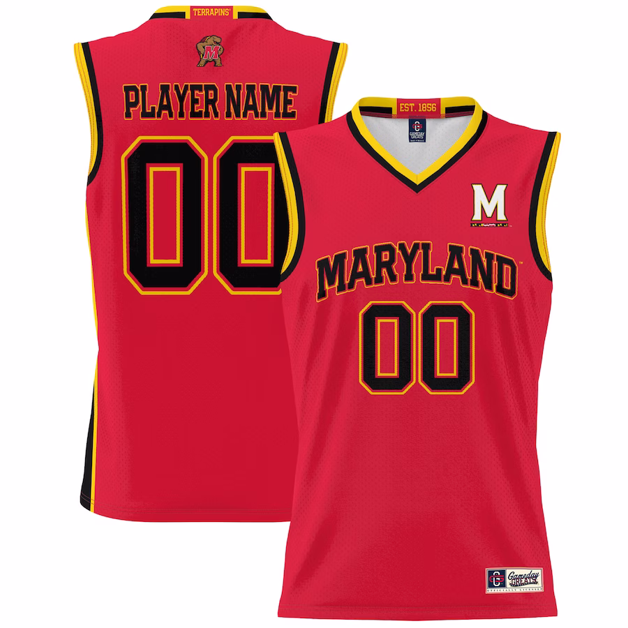 Maryland Terrapins GameDay Greats Youth NIL Pick-A-Player Basketball Jersey - Red - Jersey