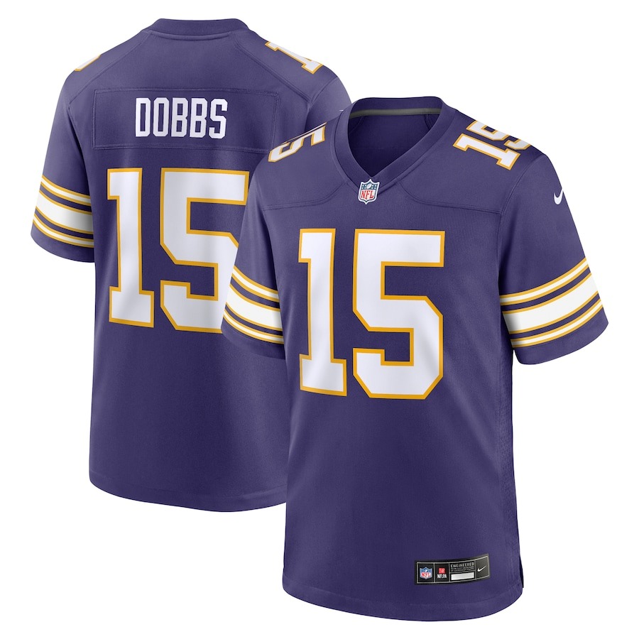Men's Minnesota Vikings Joshua Dobbs Nike Purple Alternate Game Jersey - Jersey