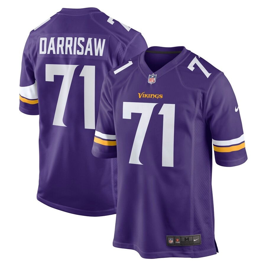 Men's Minnesota Vikings Christian Darrisaw Nike Purple Game Jersey - Jersey