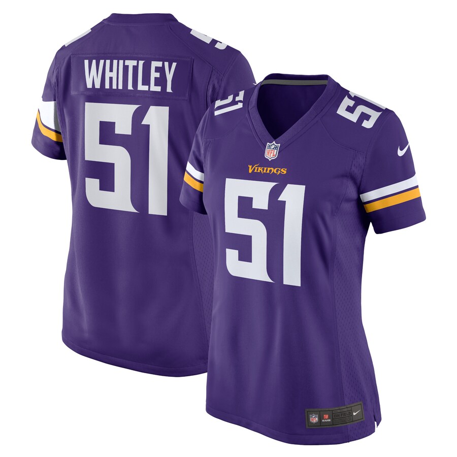 Women's Minnesota Vikings Benton Whitley Nike Purple Home Game Player Jersey - Jersey