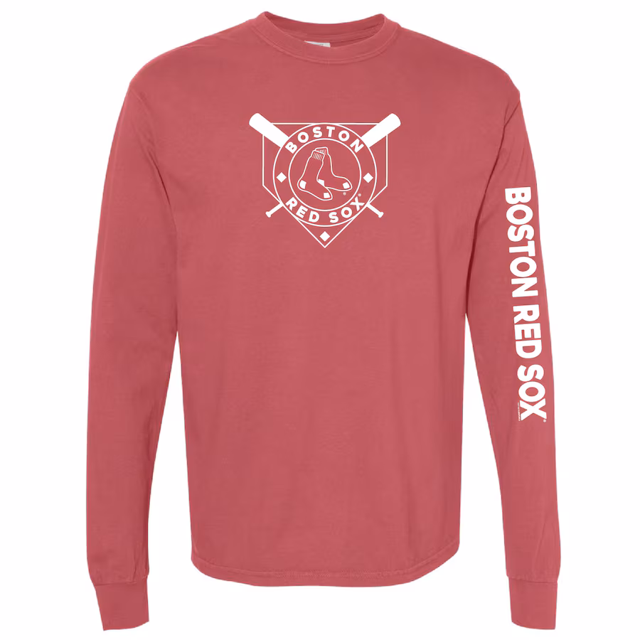Women's Boston Red Sox Soft as a Grape Red Pigment Dye Long Sleeve T-Shirt - Jersey